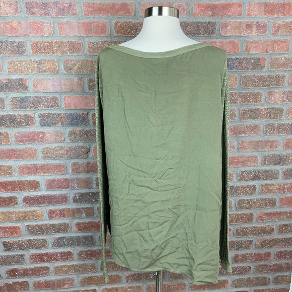Left of Center Asymmetrical Long Sleeve Top, Sz S - Picture 5 of 7